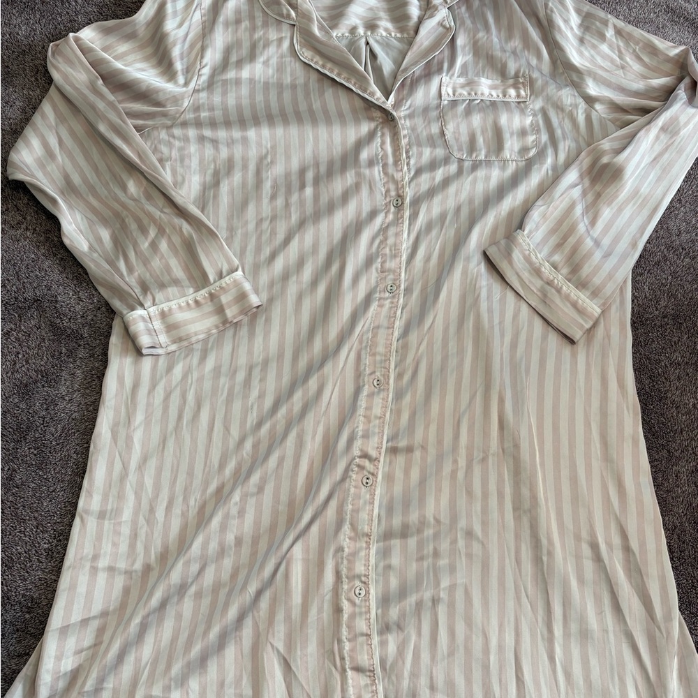 Stars Above Cream Striped Pajama Shirt